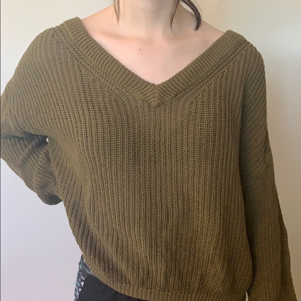 Forest Green Slouchy Sweater